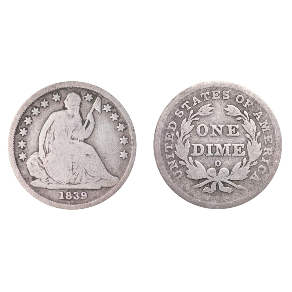 Seated Dime In Circulated Condition