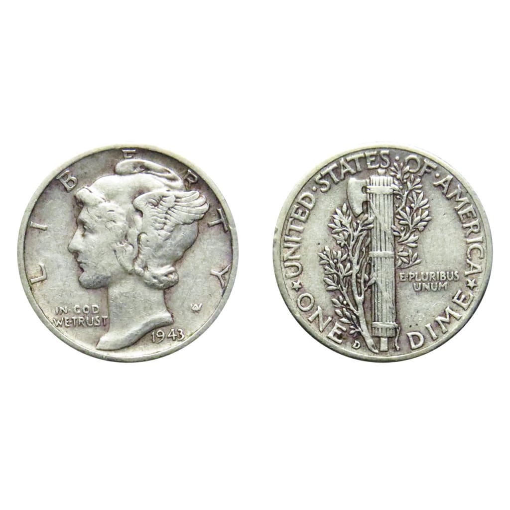 Set of 10 - 90% Silver Mercury Dimes (EF/XF)