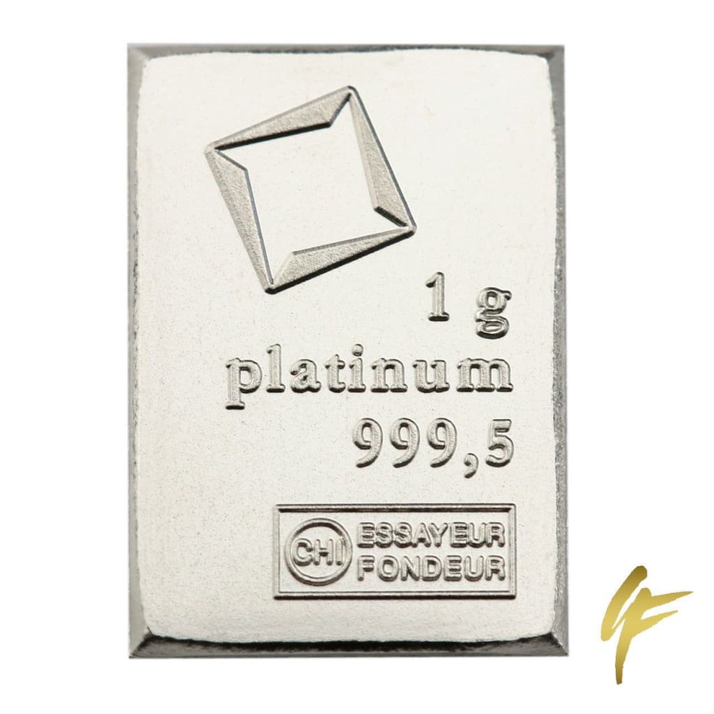 Valcambi Suisse 50 X 1 Gram .9999 Platinum Bars