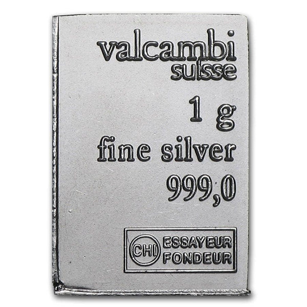 Valcambi Suisse Individual 1 Gram .999 Silver Bars – Great